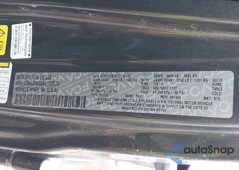 2022 Jeep Gladiator Sport S 4X4 z USA, uszkodzony, nr VIN 1C6HJTAG6NL175573
